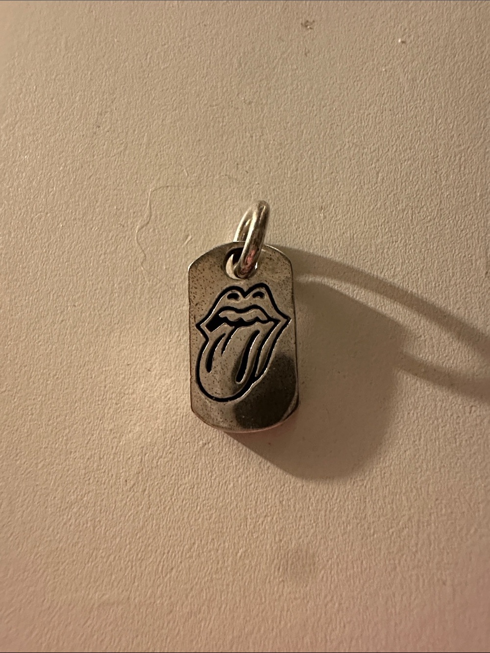 Chrome Hearts Silver Rolling Stone Necklace Charm